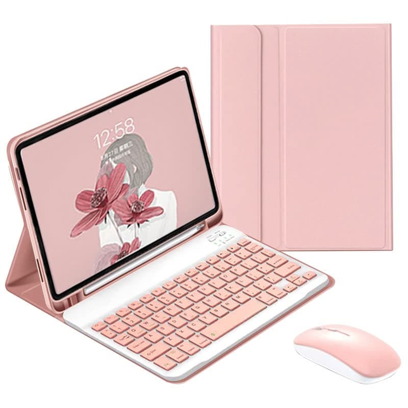 Keyboard Case for Galaxy Tab S6 10.5" 2019 (Model SM-T860/T865/T867), [Supports S Pen Charging] Slim Lightweight Stand Cover with Magnetically Detachable Bluetooth Color Keyboard, Pink