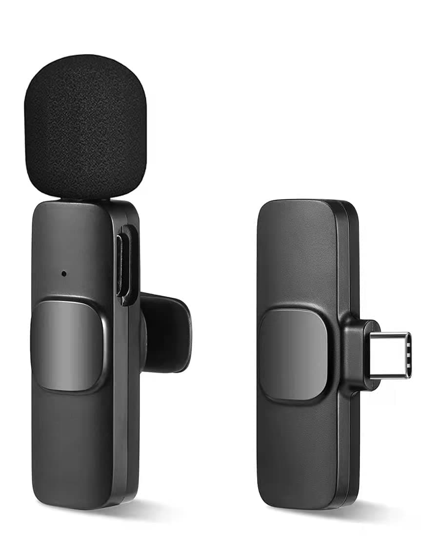 CKLYYL USB C Wireless Lavalier Plug Play Microphone Mini Lapel Microphone Wireless Mic Recording YouTube Facebook Live Stream,Vlog, Auto-Sync (No Need App/Bluetooth)