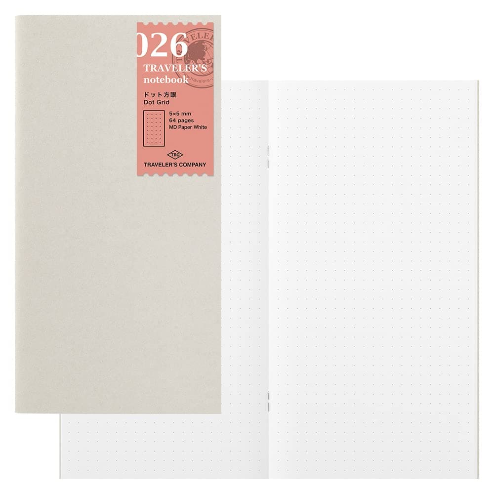 14400006 Traveler's Notebook, Refill, Dot Squared, 3 Pack, Regular Size