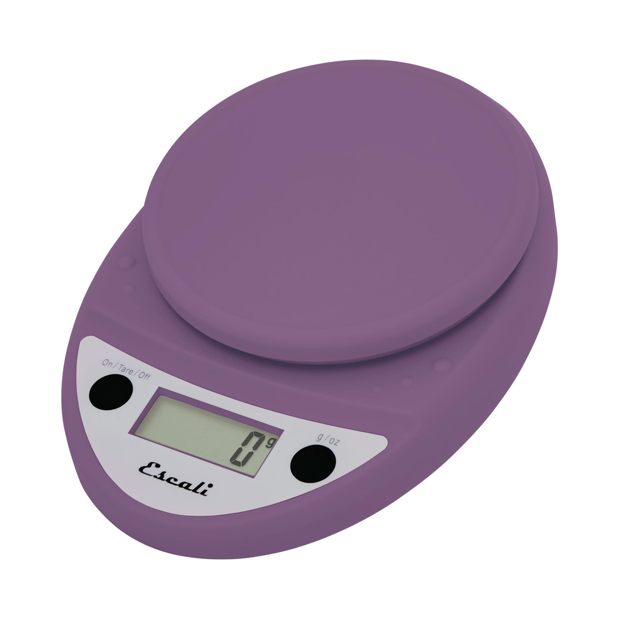 Escali Primo Digital Food Scale Multi-Functional Kitchen Scale and Baking Scale for Precise Weight Measuring and Portion Control, 8.5 x 6 x 1.5 inches, Lavender