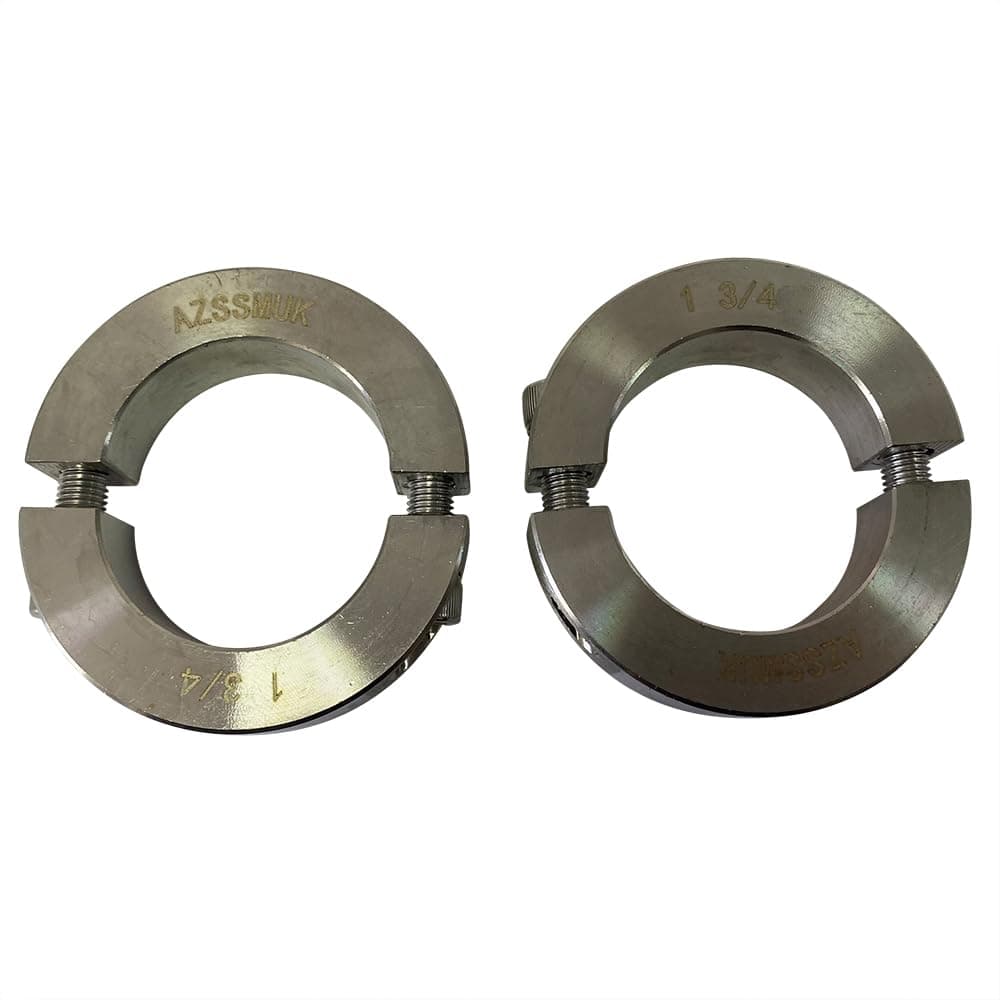 AZSSMUK Bore 1-3/4'' Double Split Shaft Collar Stainless Steel Lock Collar Clamp Set Screw 2PCS (1-3/4'', 2)