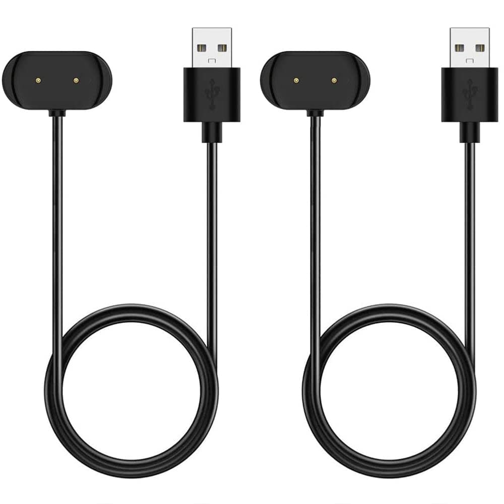 2PCS Charger Compatible for Amazfit Bip 5/Bip 5 Unity/Bip 3/Bip 3 Pro/GTS 4 Mini/Active/GTS 2/GTR 2/GTR Mini/GTS 2 Mini Smartwatch Replacement USB Cradle Cord Charging Cable Smartwatch Accessories