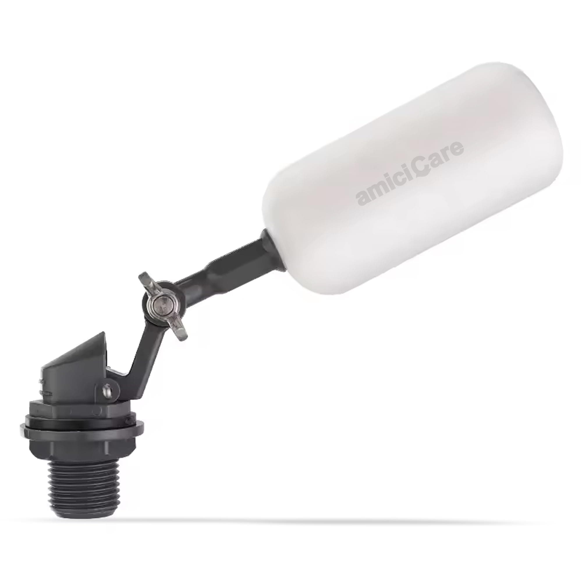 amiciCare 1/2 Inch Float Ball Valve with Adjustable Arm – Automatic Water Level Controller for Aquarium, Water Tank & Pond, Rust-Proof ABS, 180° Adjustable Design
