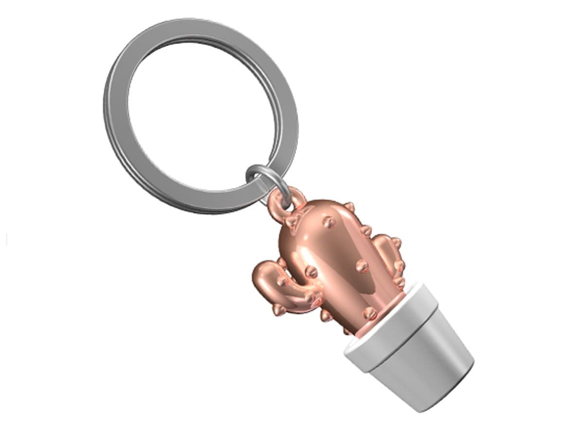 Metalmorphose Keychain Cactus, Rose White