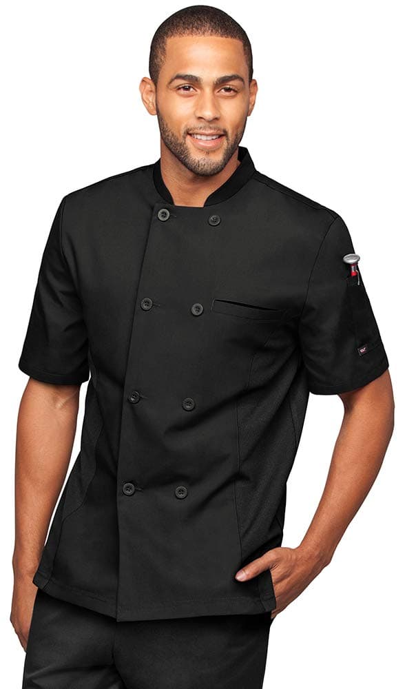 Men’s Chef Coat with Mesh Side Panels (S-3X, 6 Colors)
