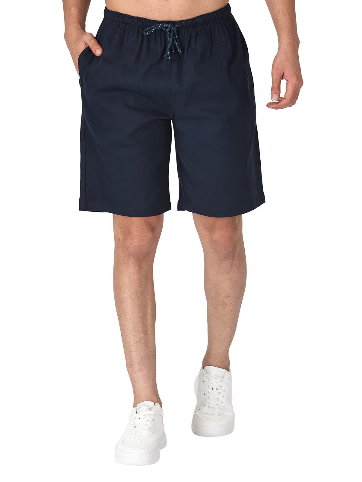 Twist99 Mens Solid Linen Shorts Casual Drawstring Regular Fit Summer Pants with Elastic Waist and Pockets