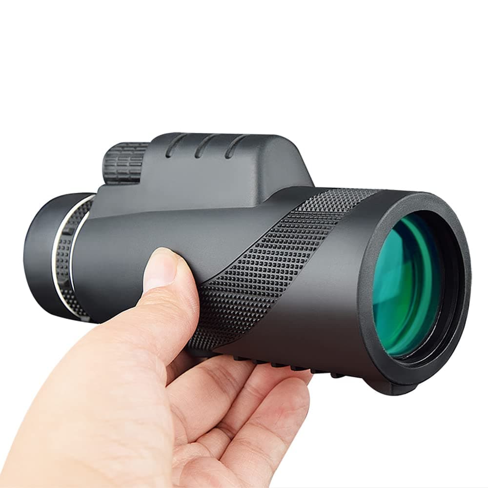 10x42 Monocular Telescope BaK-4 Prism Full-Multi-Coated High Power Monocular with Phone Holder and Tripod, Portable Monocular for Bird Watching