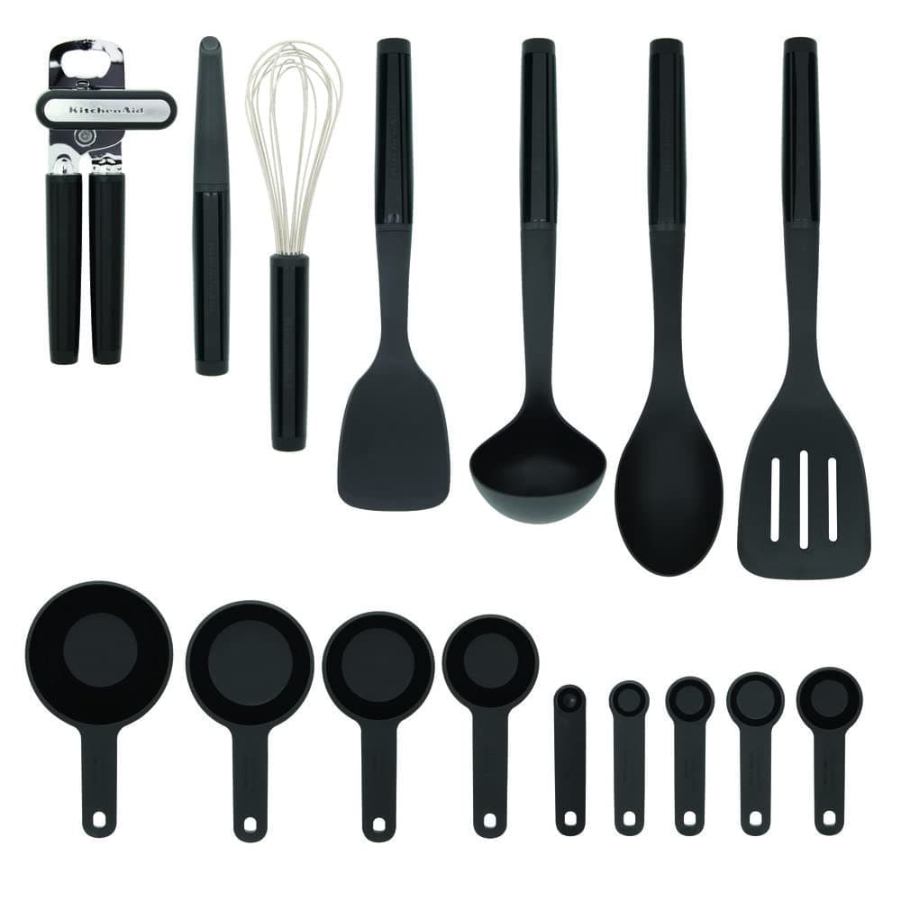 KitchenAidUniversal Tool and Gadget Set, 16 Piece, Black