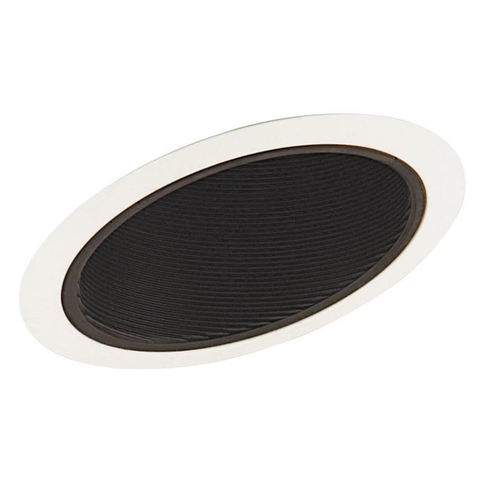 Juno Lighting Group 614B-WH 6-Inch Standard Slope Downlight Black Baffle, black/white Trim,, 6 inches