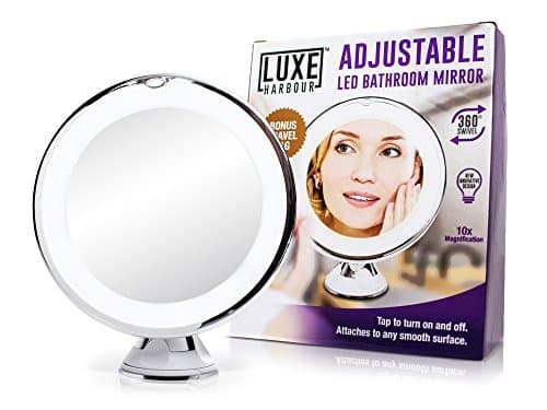 Luxe Harbour 360 Rotation LED 10X Magnifying Makeup Mirror