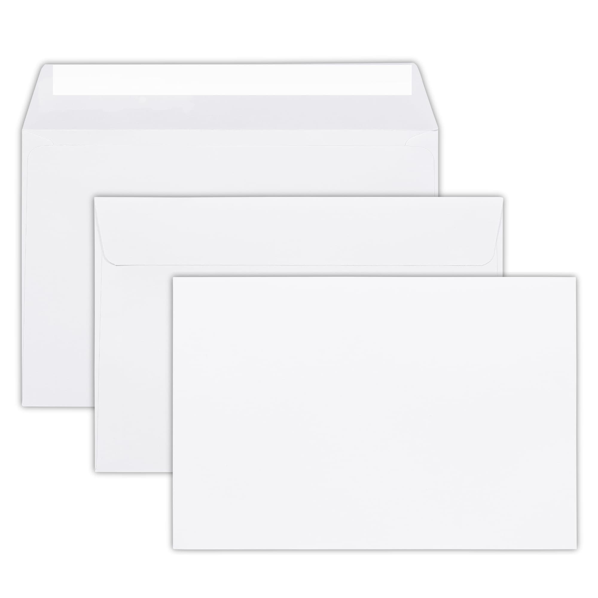 6x9 Booklet Envelopes - 50 pack - Mailing Envelopes Self Seal - White Letter Envelopes with Peel & Seal Closure - Open-Side 6x9 - Plain White 28 lb Paper for Business and Personal Use
