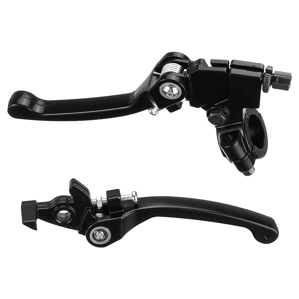 2 Pc 7/8 Inch 22mm Handlebar Brake Folding Latch Clutch Lever for 125cc 140cc Pit Dirt Bike