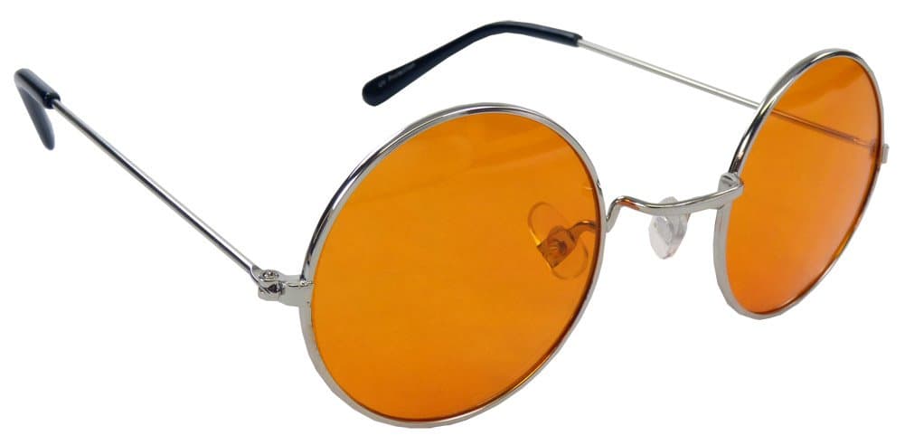 Steampunk Sunglasses with Atomic Orange Lenses By Morpheus