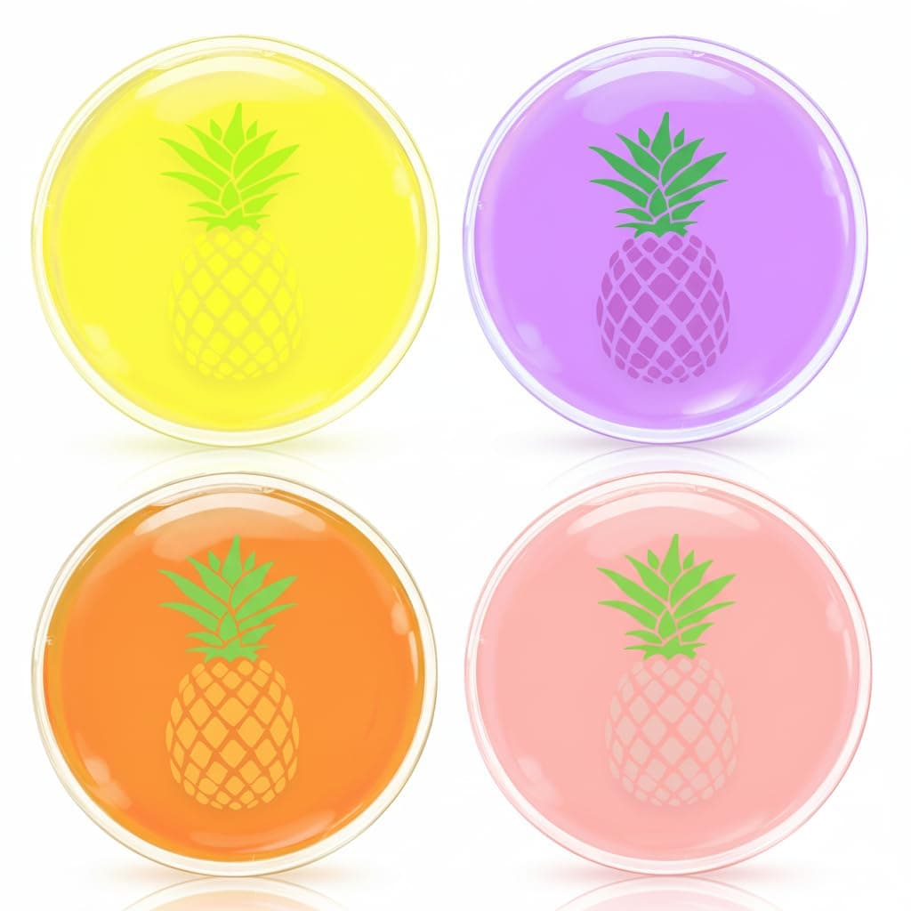 Pineapple Ice Pack for IVF, Gel Ice Pack Perfect for IVF Shots, Cold Compress Pain Relief, Hot Cold Therapy Pack Pineapple Gift (4 Different Pineapple)