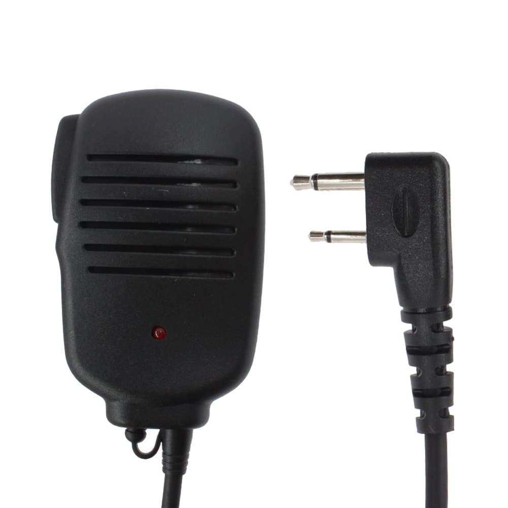 AOER2 Pin Shoulder Remote Speaker Mic Microphone with PTT Mic for ICOM Maxon Yaesu Vertex