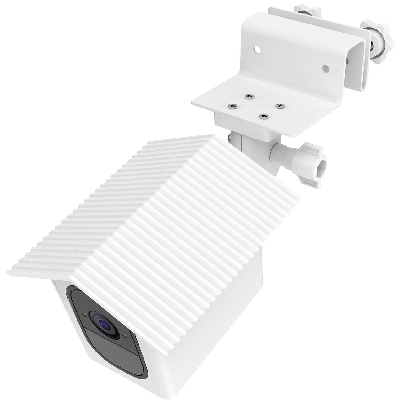 Arlo Pro 2 Gutter Mount + Weatherproof Birdhouse Hard Case - No Tools Required and Simple Install Outdoor Wall Mount Bracket ByTIHUUI（White）