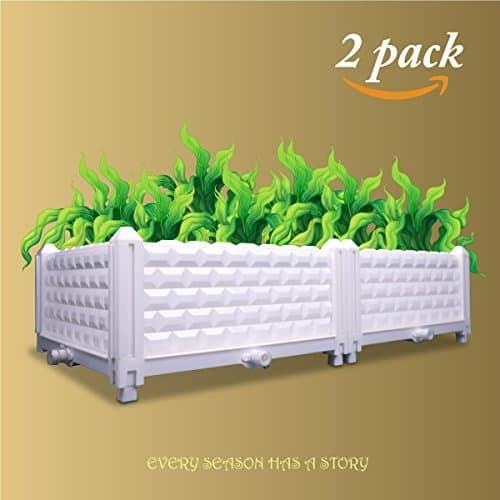 ZOOOBELIVES DIY Multiple Combination Assembly Planter Boxes, Garden/Balcony/Backyard/Rooftop Kit 2pack (2Pack)
