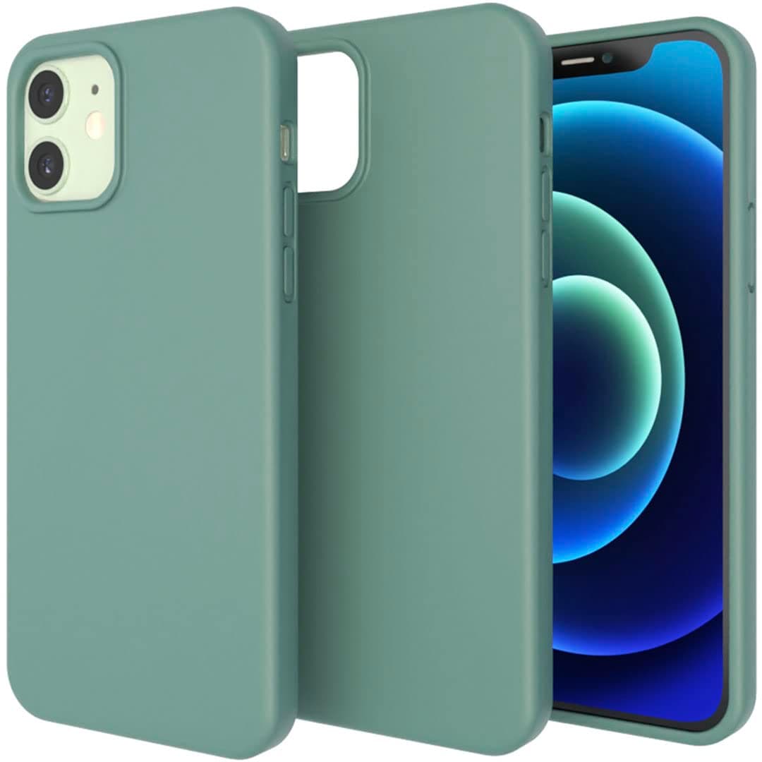 Totem MagRing Silicone Case for iPhone 12 | iPhone 12 Pro | iPhone 12 pro Max Back Case Cover | 10 ft Drop Protection | Micro Fiber Lining (Silicone - Dark Green)