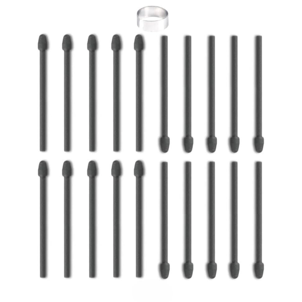 20 Pcs Replacement Nibs for BOOX Pen Plus, Pen2 Pro, MAX Lumi2, Note Air2, Note5, Nova Air C Stylus, Triangular Pen and Softer Round Tip, Tip (20PCS/Black)