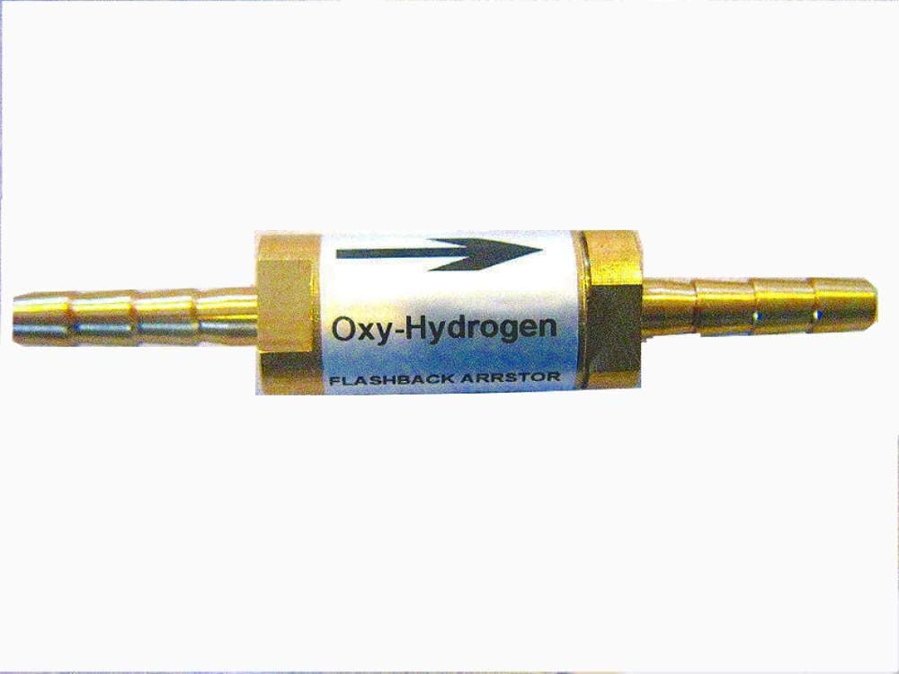 K-Musculo Oxy - Hydrogen Flashback Arrestor w/Check Valve, High Vol 116 Lt/m, 1/4" Barb HHO