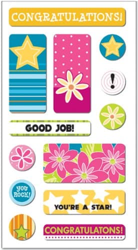 FX 3-D Motion Stickers - Congratulations