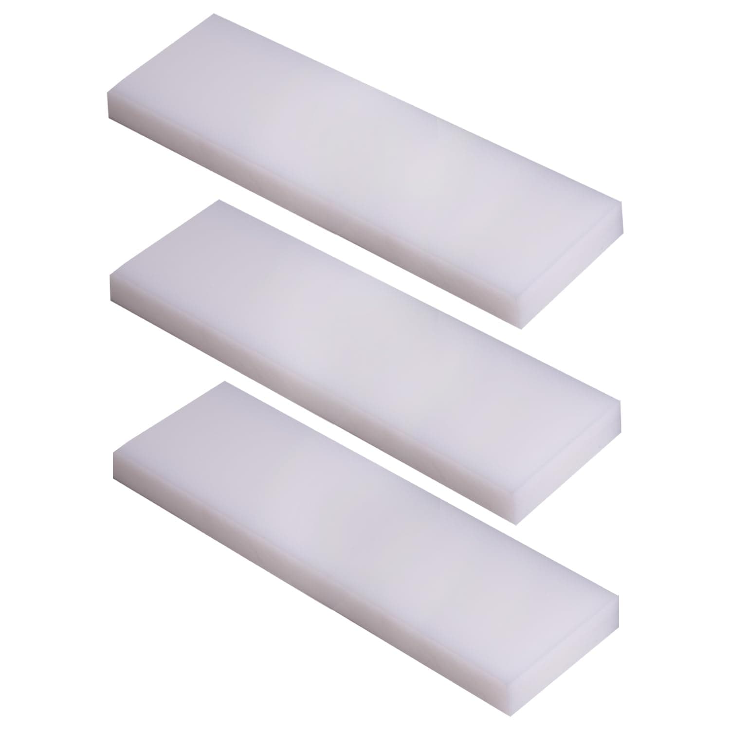 High Density Polyethylene Sheets HDPE Plastic Sheet Board for DIY, Heavy Duty Industry, 1/4" Thick,Size 6"x 18", White Color 1PC