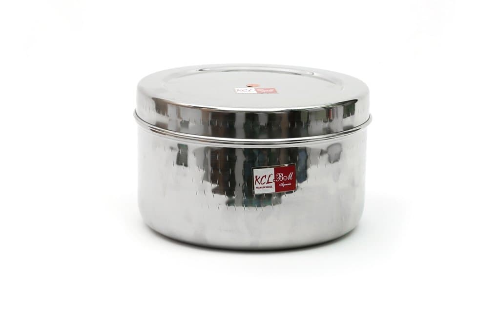 Kcl Hammered Stainless Steel Container (1500 Ml) - 1 Pc