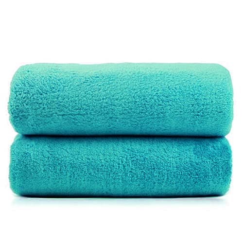 Pack Of 2 Luxury Super Bath Sheet Extra Large & Soft High Absorbent Beach Towels 100% Egyptian Cotton Quick Dry Plush Fluffy Towels(95x200). (Turquoise)
