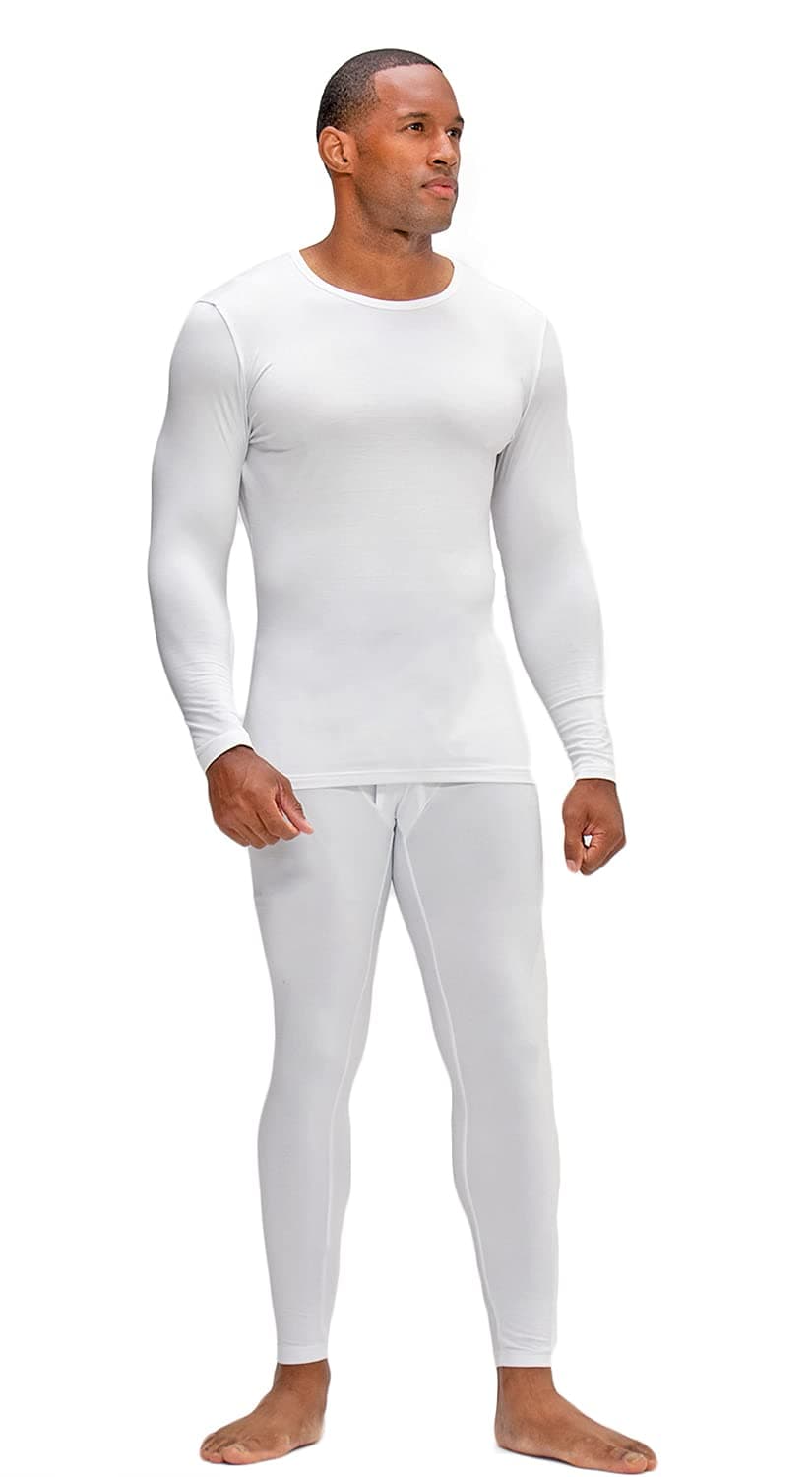 DEVOPS Men's Thermal Underwear Long Johns Set with Fleece Lined