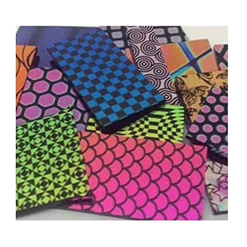 Deluxe Premium 100% Patterned Thin Dichroic Glass, On Black/Clear 96 COE