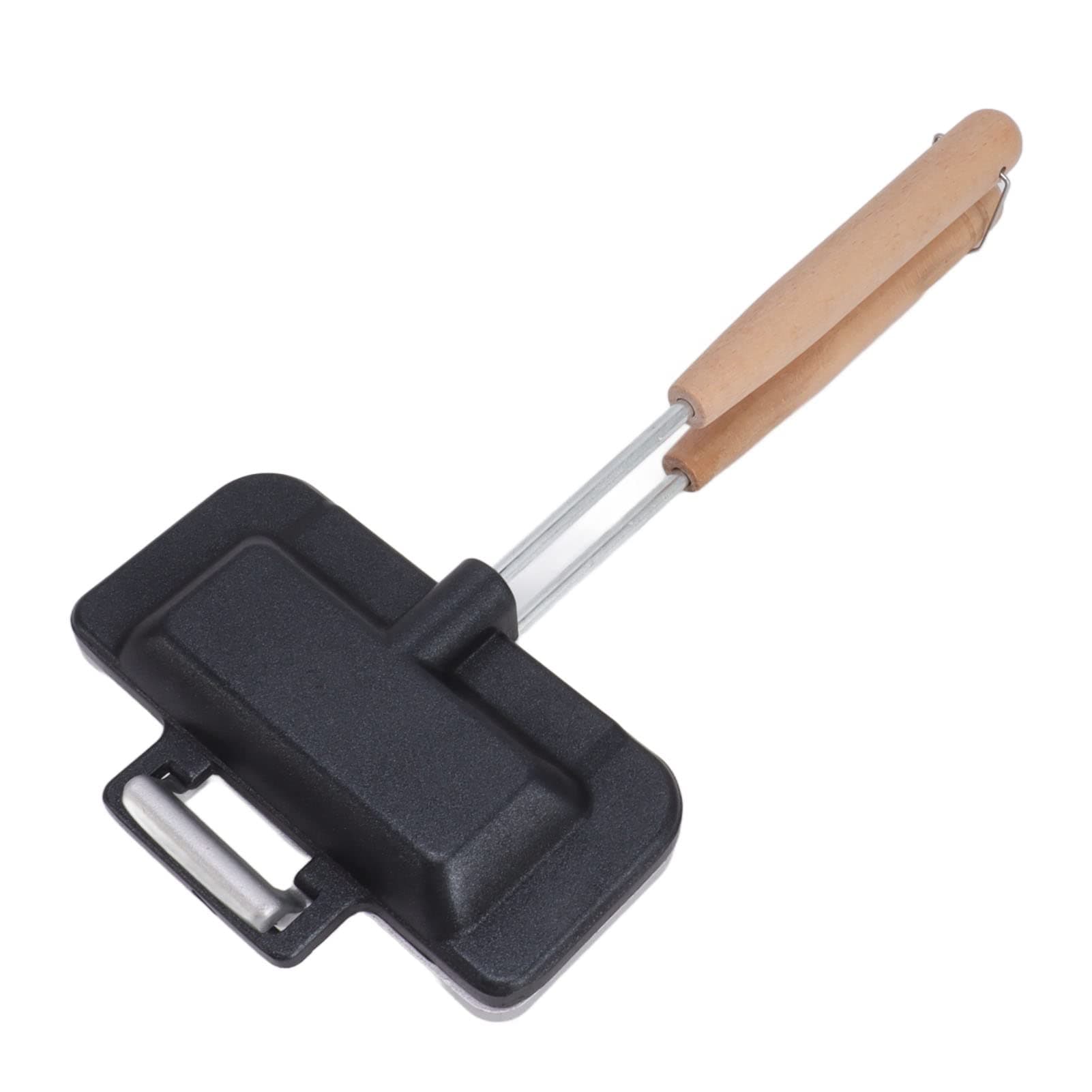 Double Sided Sandwich Baking Pan, Hot Sandwich Maker Hot Dog Toaster with Removable Handle, Breakfast Sandwich Maker Flip Grill Pan for Breakfast Pancakes, Omelets, Frittatas