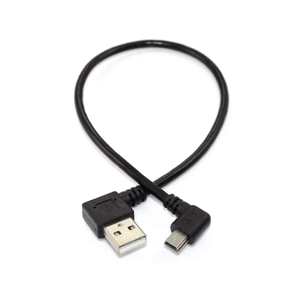 USB A male right angle to Mini 5 pin left angle adapter