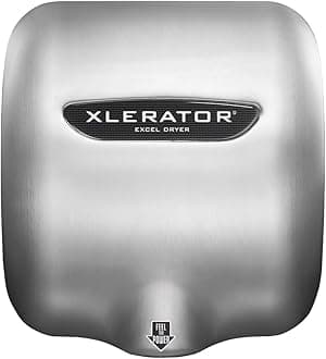 XLERATOR XL-SB Automatic High Speed Hand Dryer with Brushed Stainless Steel Cover, 12.5 A, 110/120 V