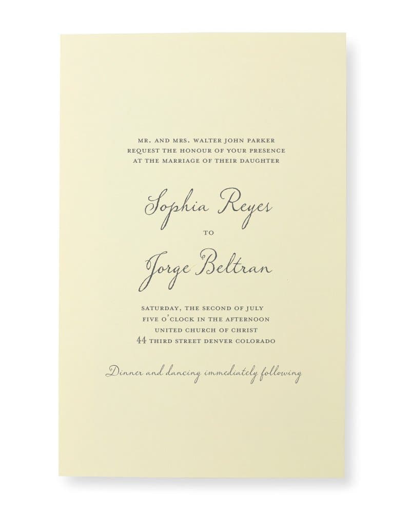 Gartner Studios Simple Ivory Print At Home Wedding Invitation Kit, 5.5” x 8.5”, Set of 100, Includes Envelopes (76039)