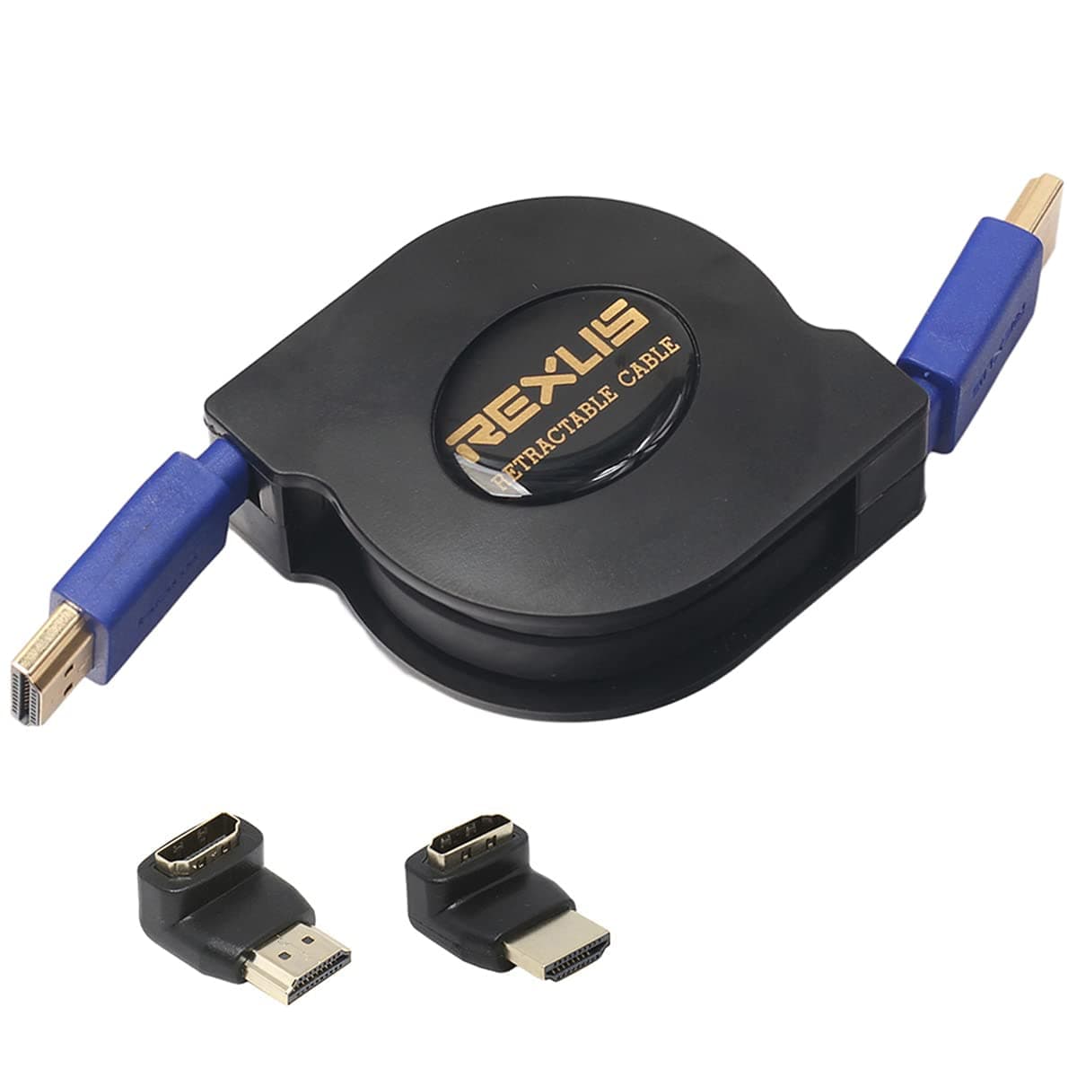Retractable HDMI Cable Super Speed 1 M/1.8M 3 in 1 3D + 90°/270° Male to Female Adapter Converter (6ft(1.8M))