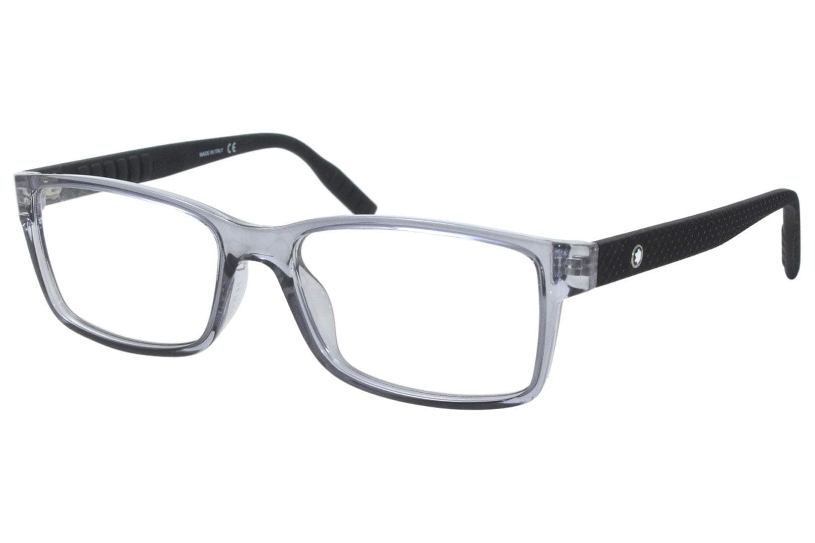 Rectangular Eyeglasses MB0066O 003 Transparent Gray/Matte Black 56mm 0066