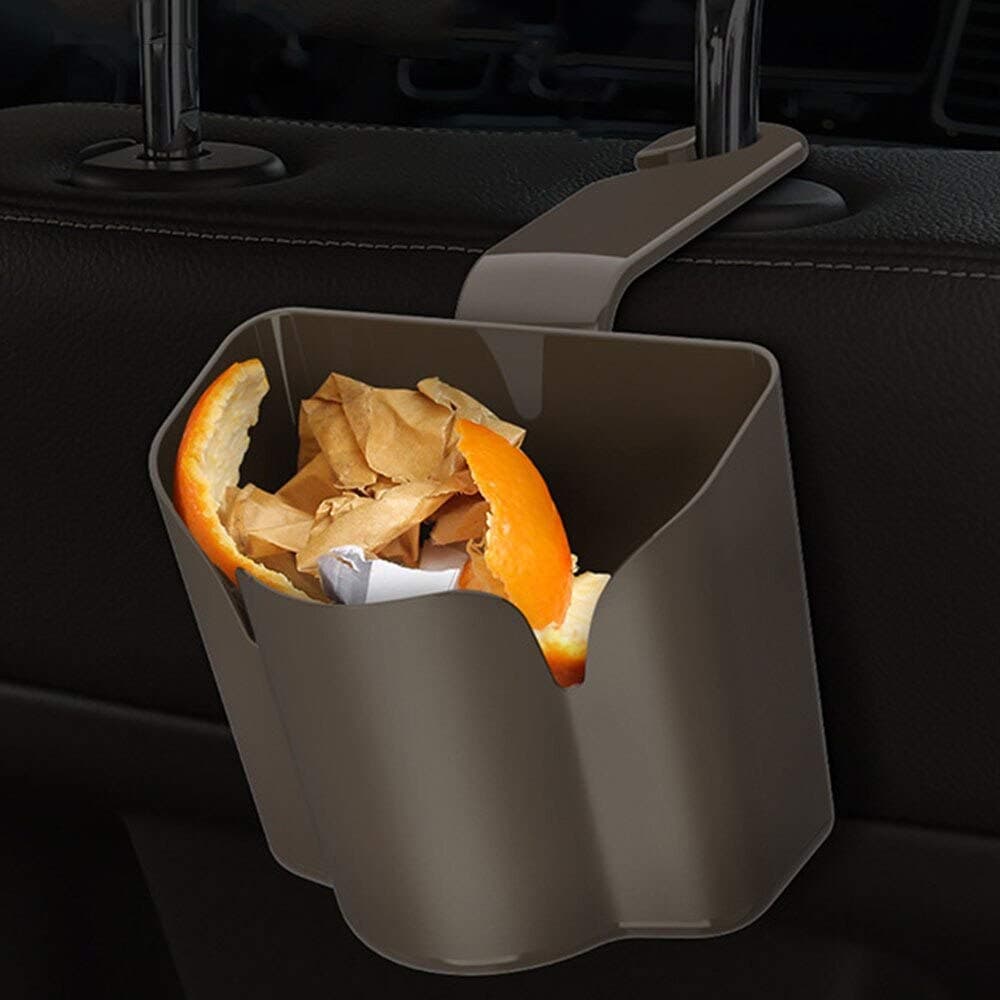 JRM Plastic Multipurpose Car Back Seat Hanging Open Trash Can Mini Garbage Bin Storage Box Organizer for Cars, Office, Home (Pack of 1)