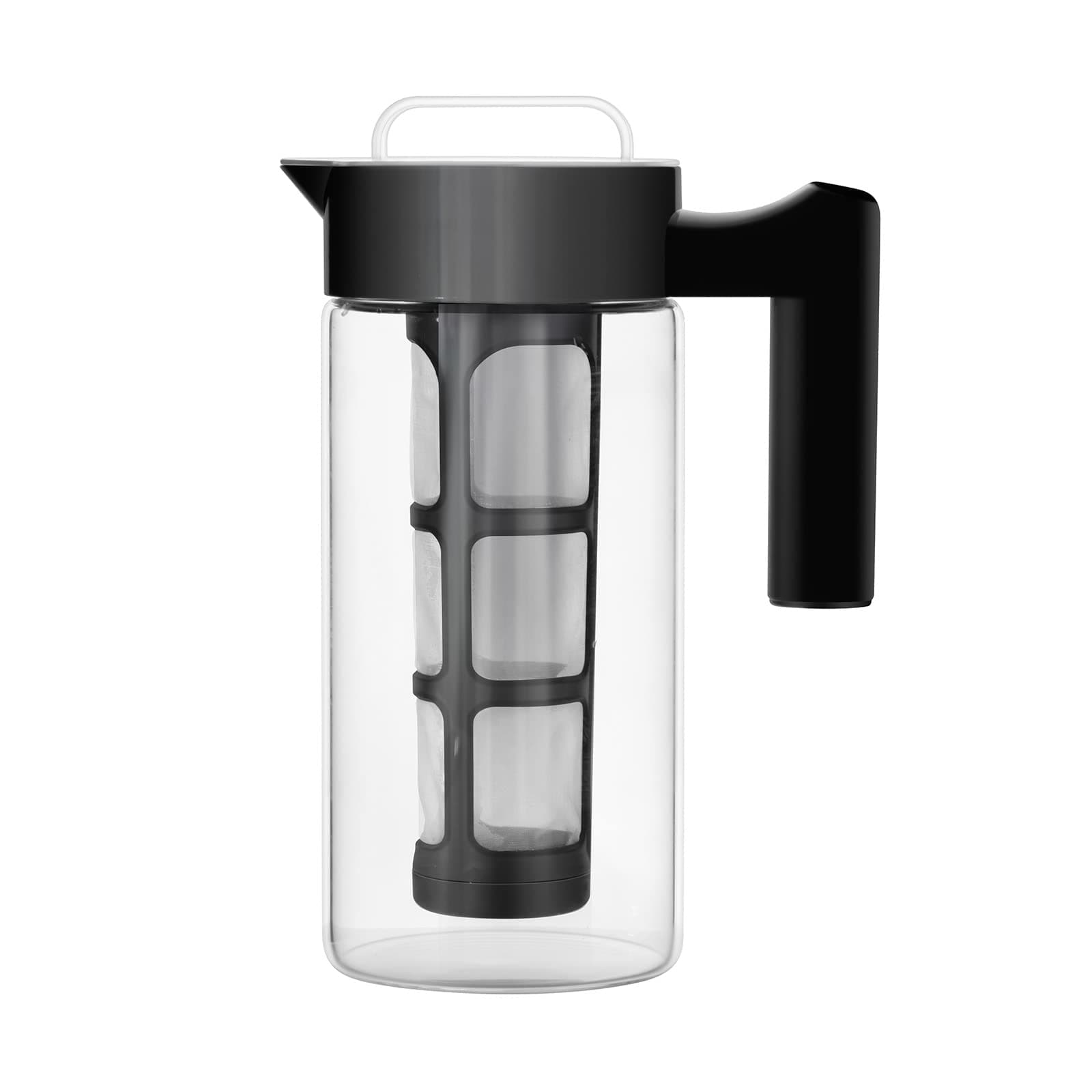 Cold Brew Coffee Maker - 42 oz Borosilicate Glass Coffee Pitcher, Iced Coffee Maker and Tea Brewer with Reusable Mesh Filter, 1.3 Quarts / 1.2 Liters