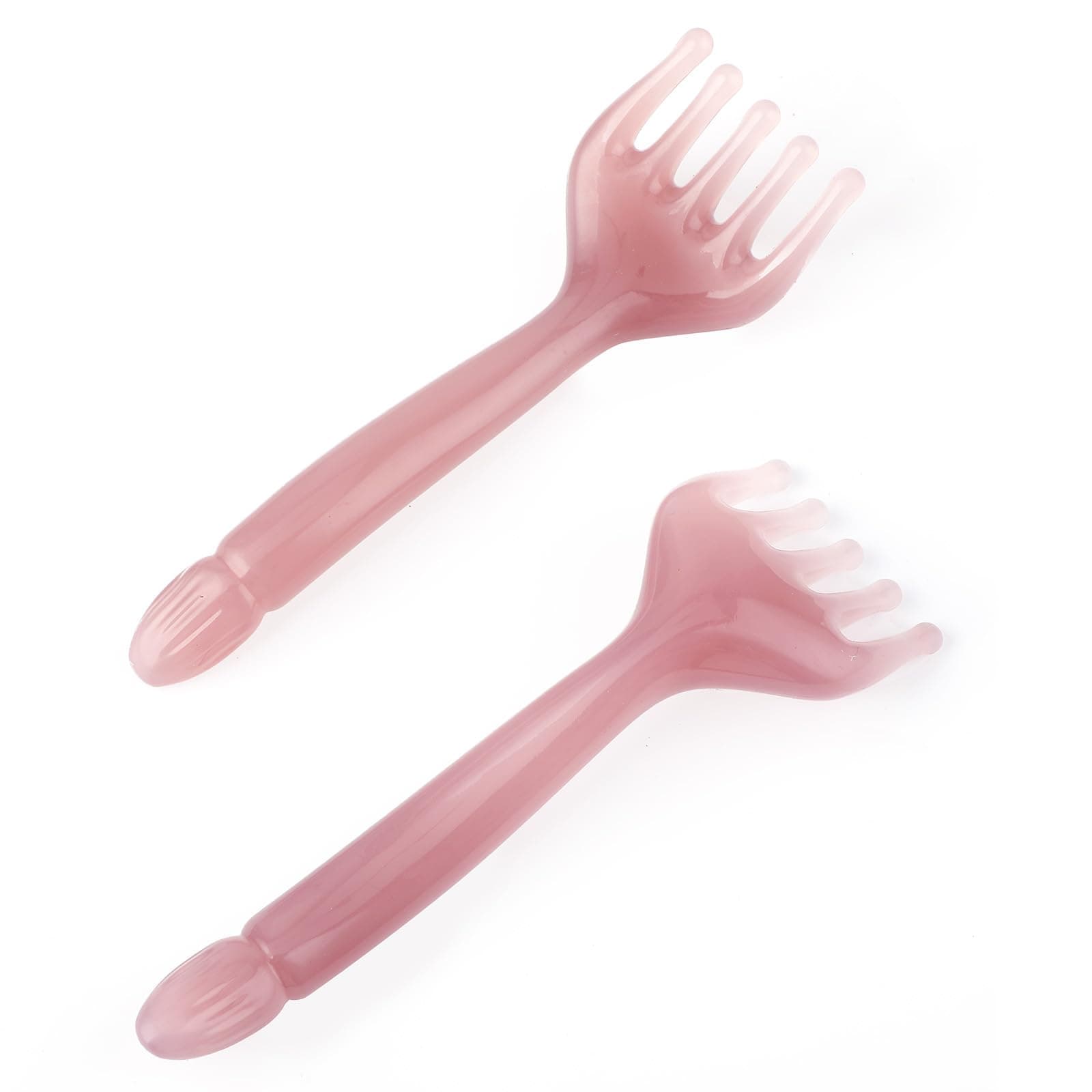 2Pcs Head Massager Five Claw Handheld Comb Resin Relax Massage Tool Portable Manual Relaxation Scalp Tool for Father's Day Mother's Day Gifts Soothing Head Neck Lymph Massage Acupoint Treatment