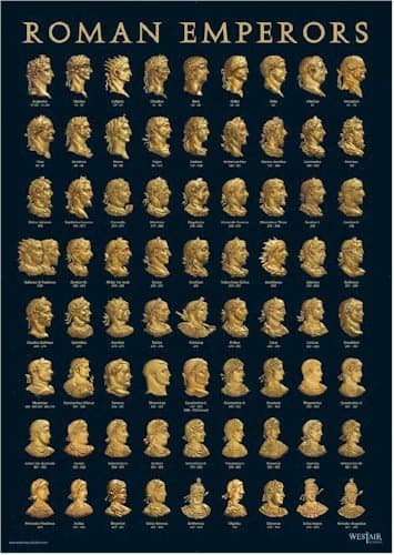 Westair Roman Emperors Poster - A3 size