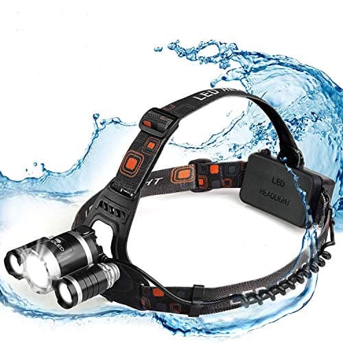 Headlamp Waterproof Rechargeable LED Head lamp - Cree Headlamp Flashlight Work Headlight for Running Camping Hiking Outdoor