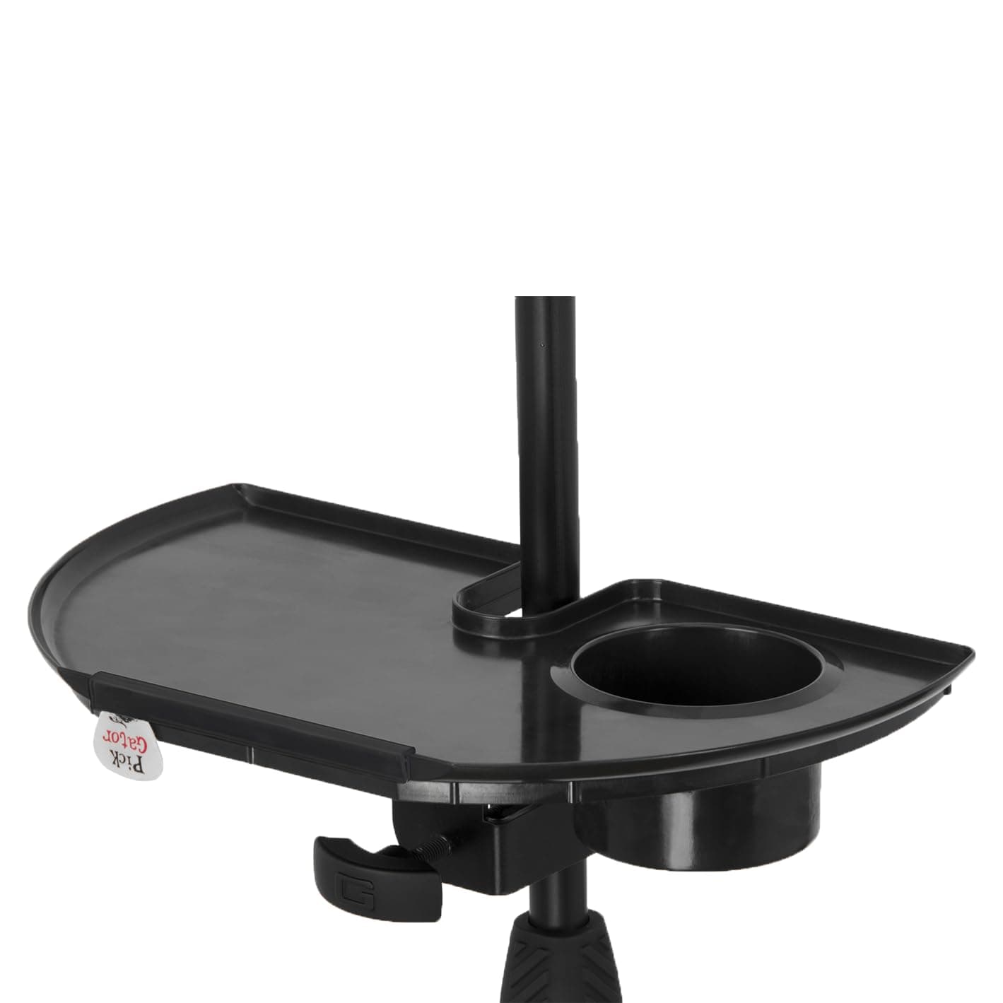 Gator Frameworks Mic Stand Accessory Tray with Drink Holder, black (GFW-MICACCTRAY)