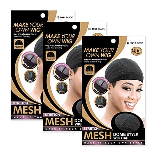 (3 Pack) Qfitt Mesh Dome Style Wig Cap #5011 by Qfitt