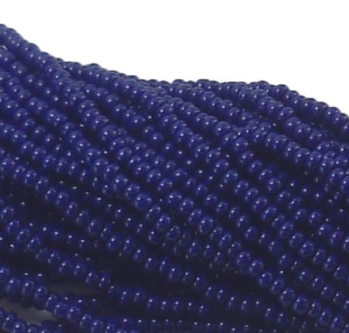 Czech 11/0 Glass Seed Beads (4)(6 String Hanks) Which is 24 18 Strands Preciosa Jablonex (Opaque Navy)