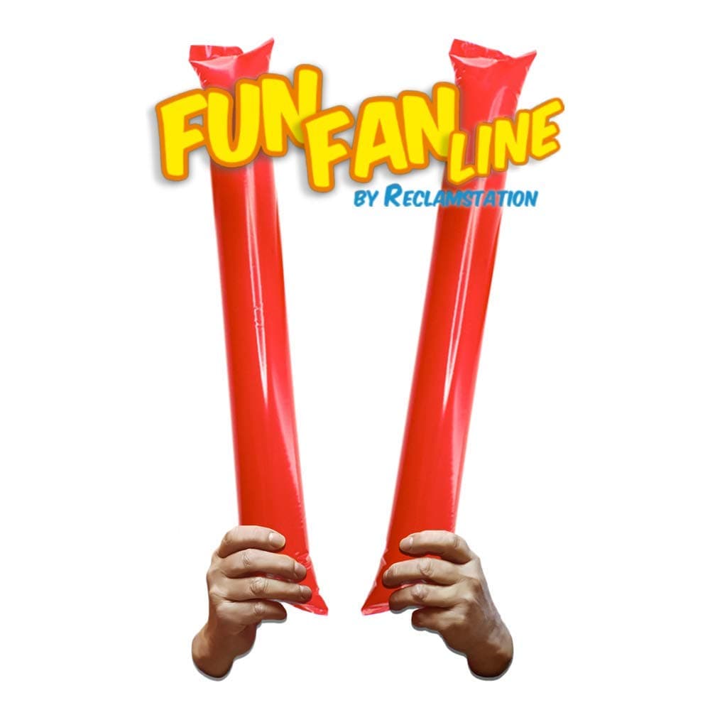FUN FAN LINE - 50 Colourful Pairs Bam Bam Thunder Sticks. Noise Makers for Sporting Events. Boom Sticks for Cheerleading. Noise Sticks for Stadium or Parties.