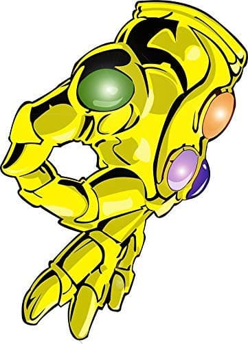 Infinity Gauntlet Sticker Decal Window Bumper Sticker Vinyl 5"