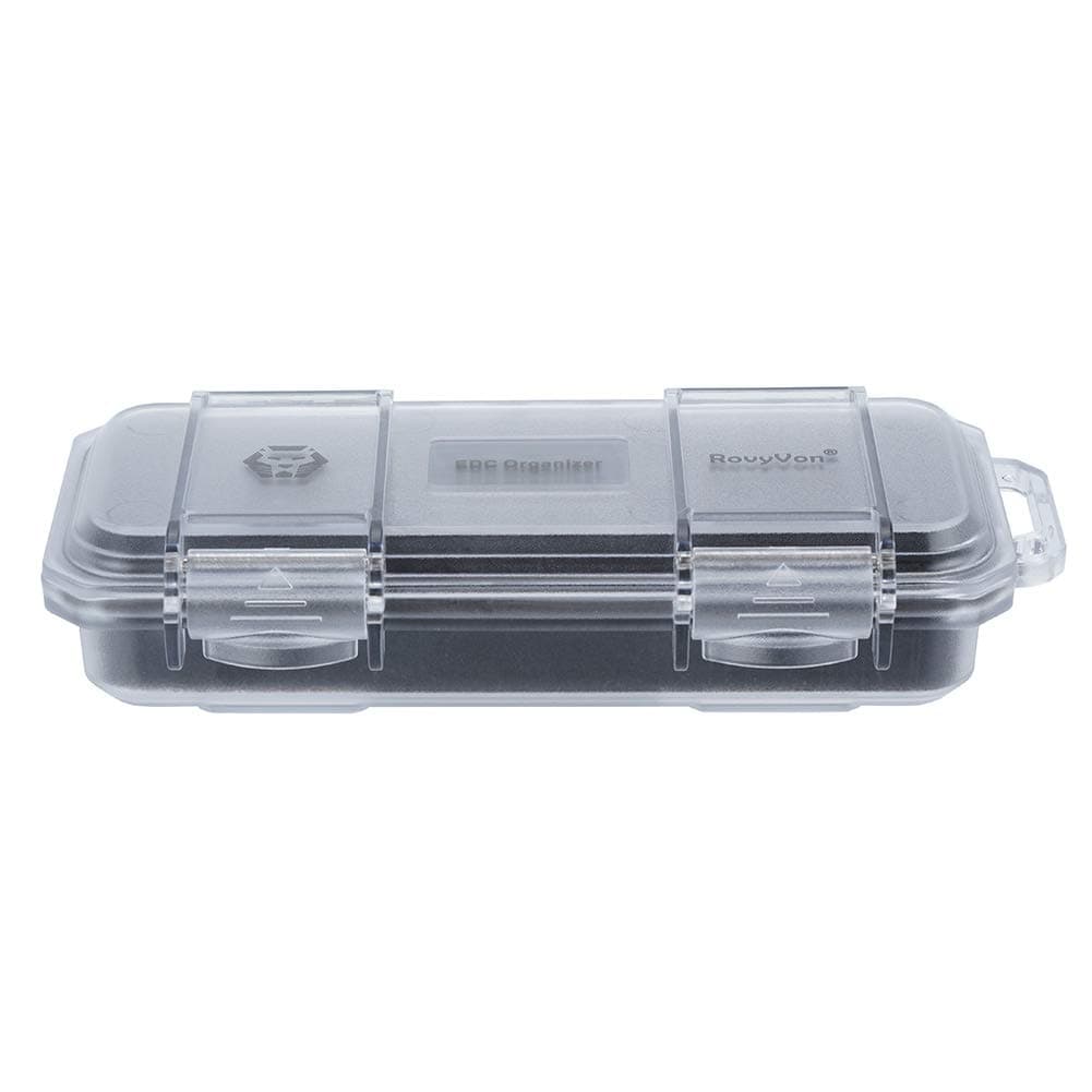 RovyVon RX10 EDC Tool Box, 1PCS Small Organizer Storage Case to Protect Gears, 6.89" x 3.21" x 1.45" (Transparent)