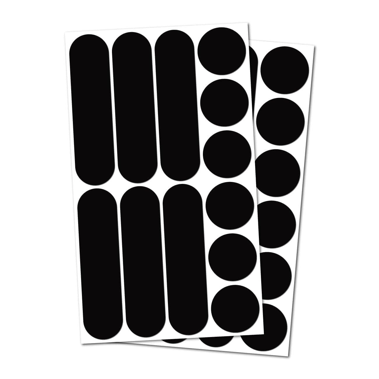 Éco MULTI, (2 Pack) 12 retro reflective stickers kit, Night high visibility safety, Universal adhesive for Bike/Stroller/Buggy/Helmet/Motorbike/Scooter/Toys, Black