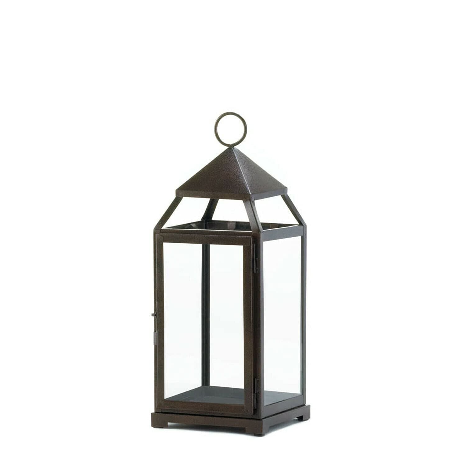 Accent Plus Bronze Modern Candle Lantern - 18 inches