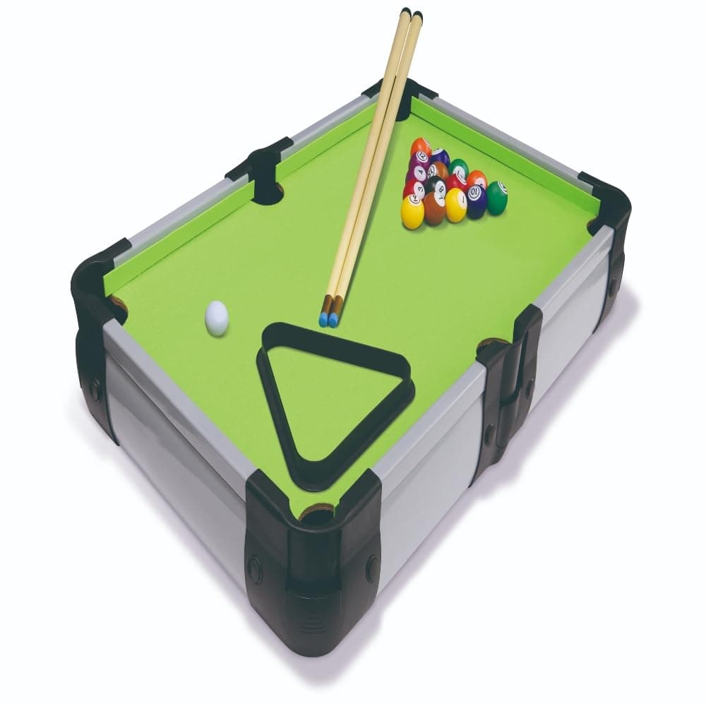 Playwell Innov8 Mini Pool Table Set, Rectangular, Pockets, Durable Material, Triangle Ball Rack, Indoor Gaming